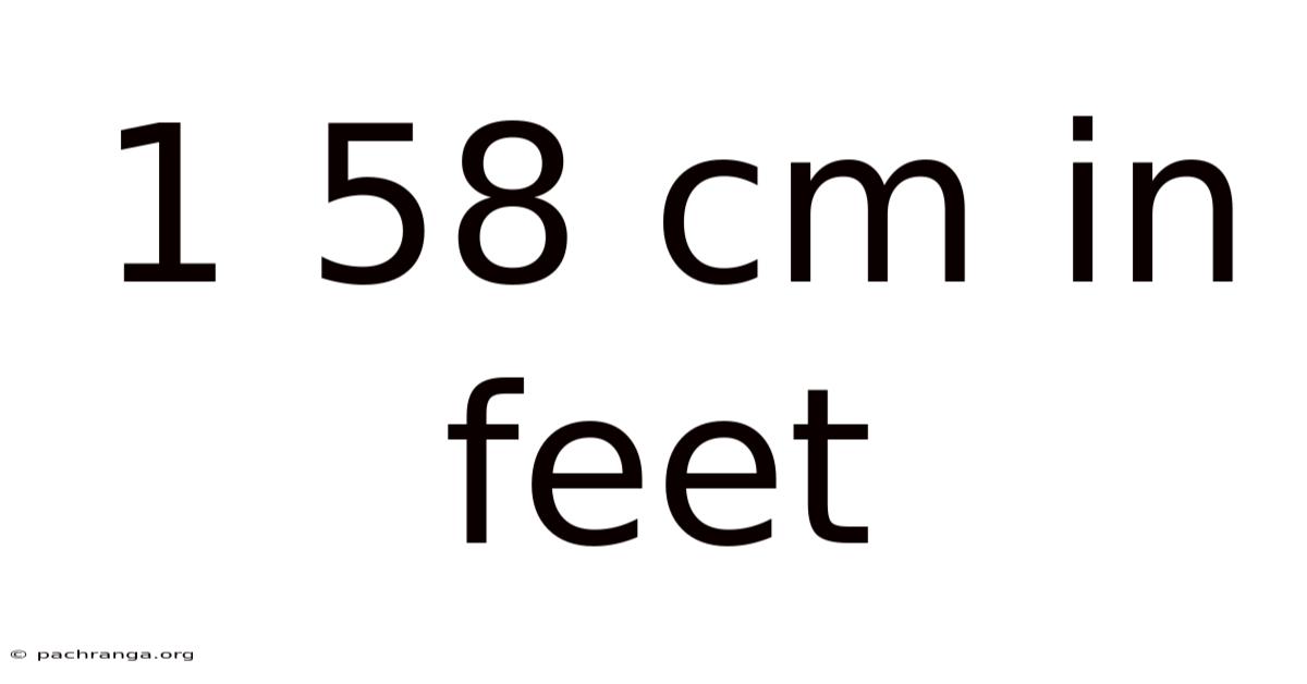 1 58 Cm In Feet