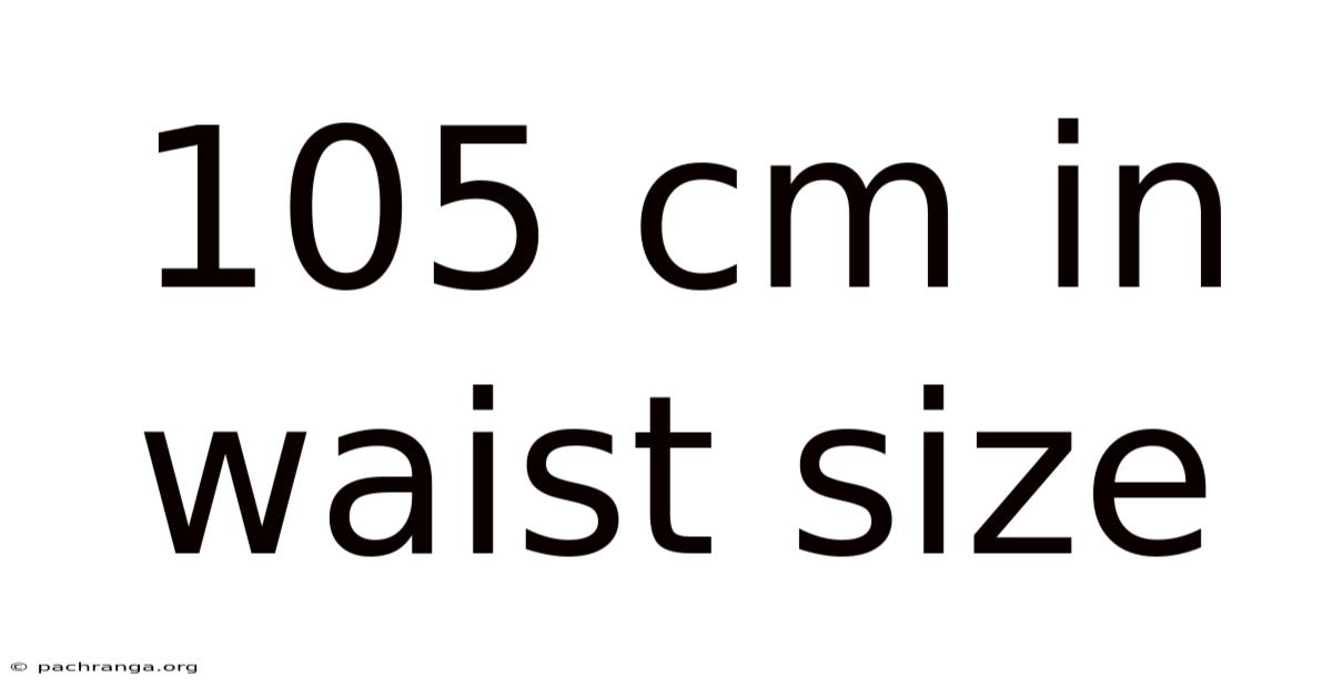 105 Cm In Waist Size