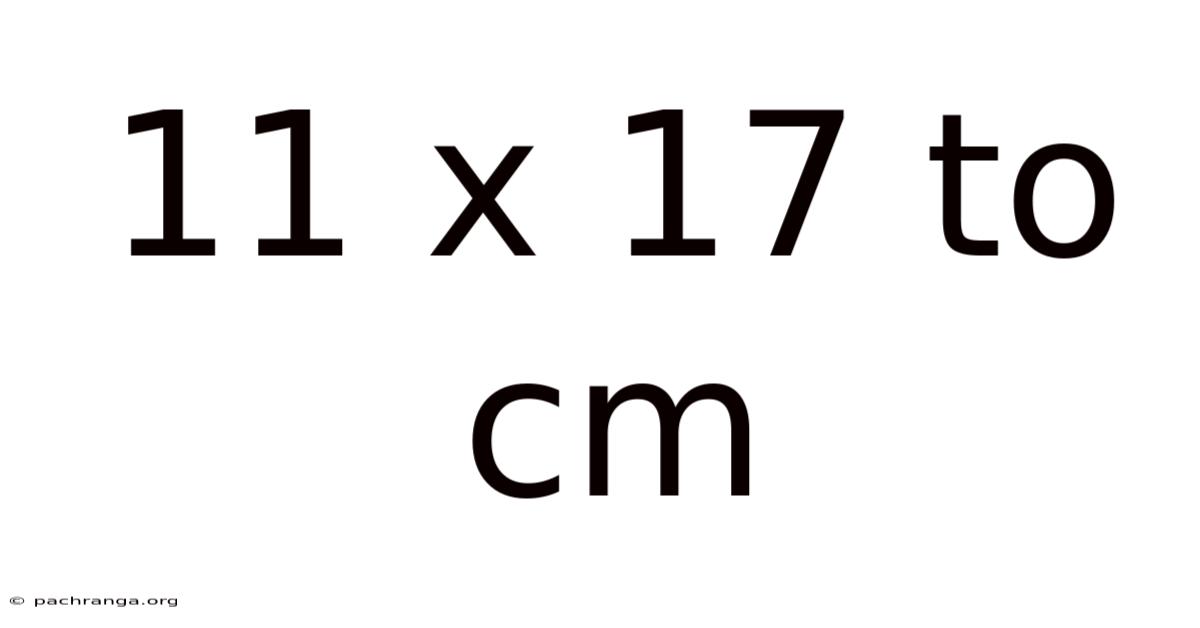 11 X 17 To Cm