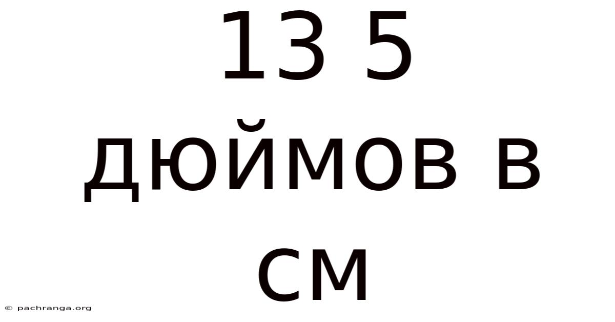 13 5 Дюймов В См