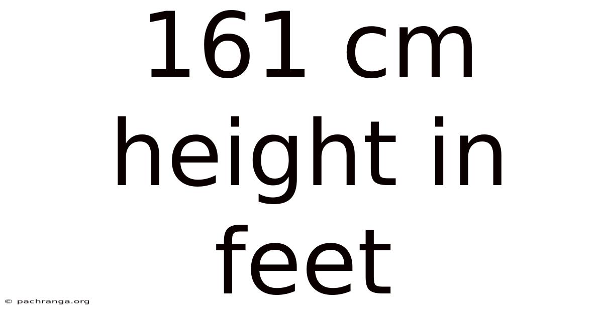 161 Cm Height In Feet