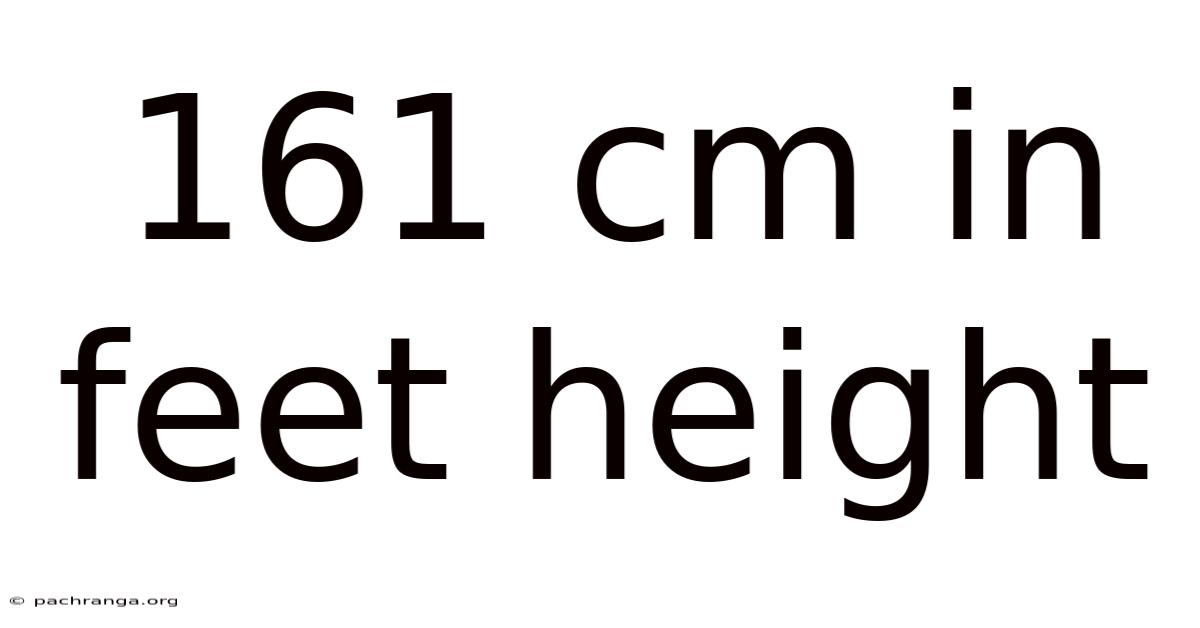 161 Cm In Feet Height