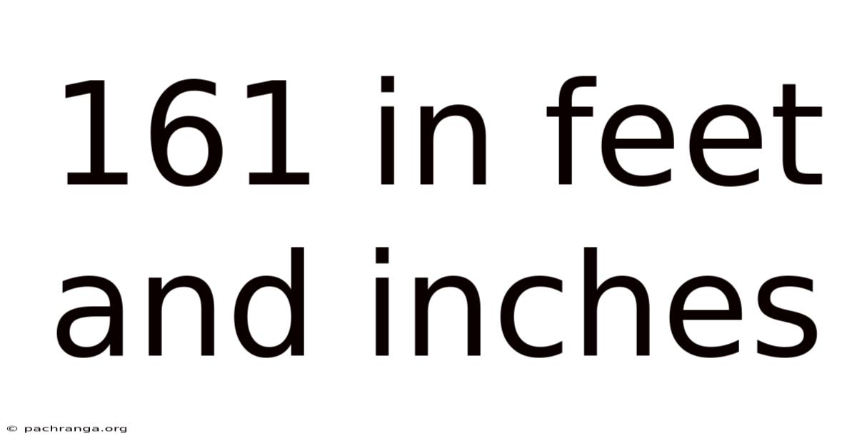 161 In Feet And Inches