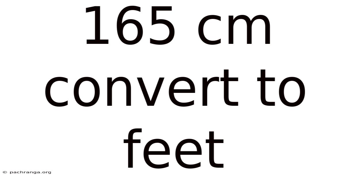 165 Cm Convert To Feet