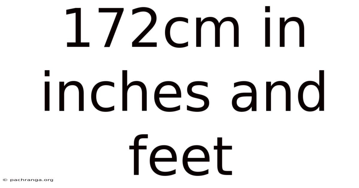 172cm In Inches And Feet
