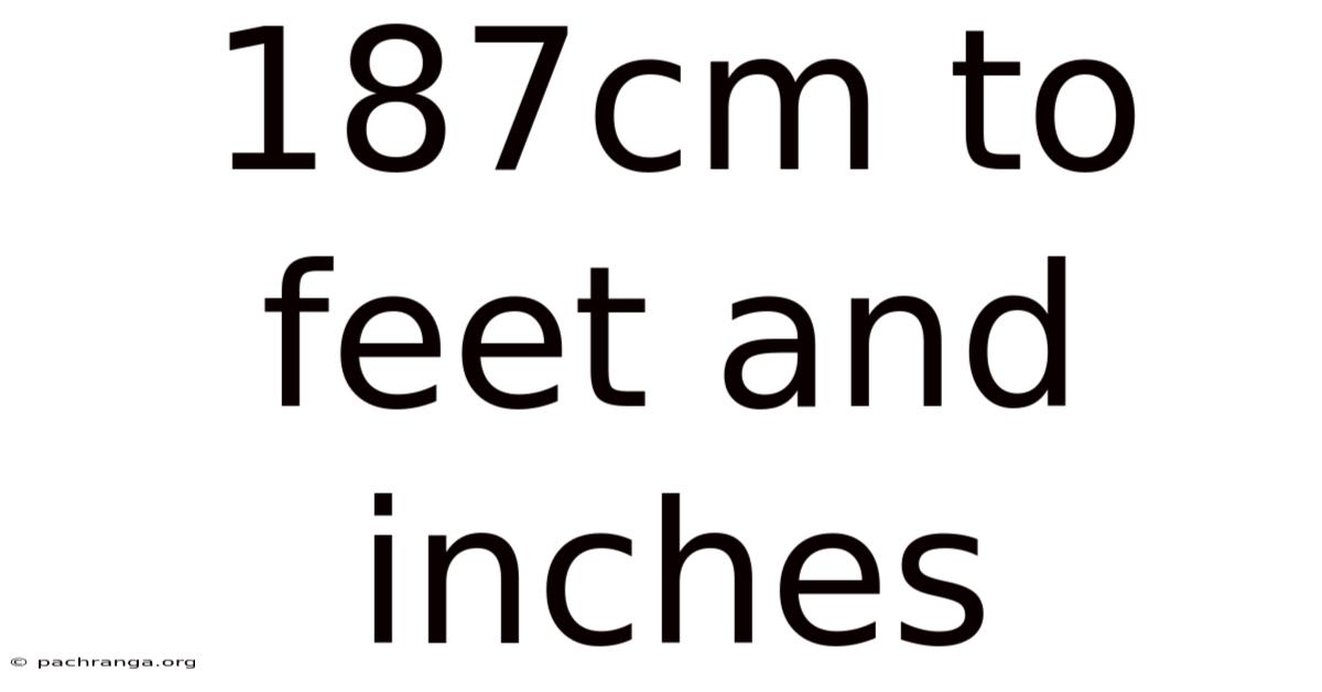 187cm To Feet And Inches
