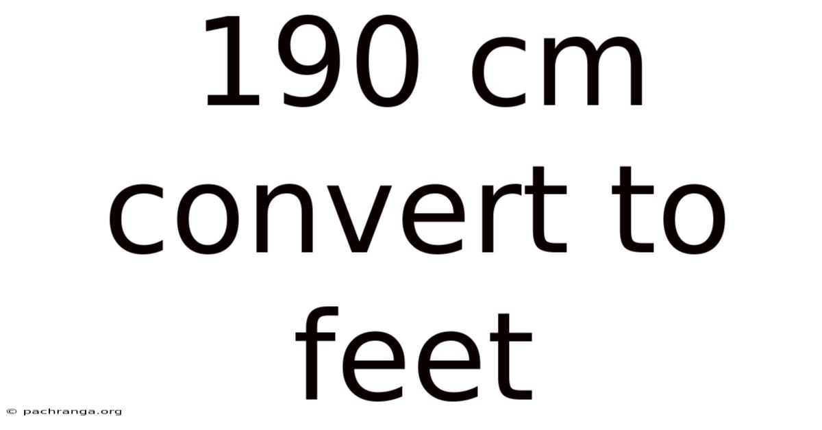 190 Cm Convert To Feet