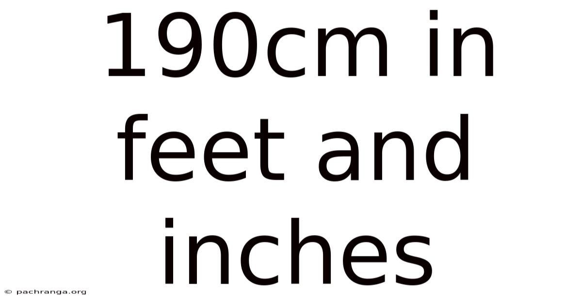 190cm In Feet And Inches