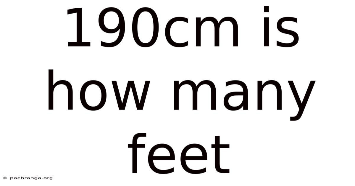 190cm Is How Many Feet