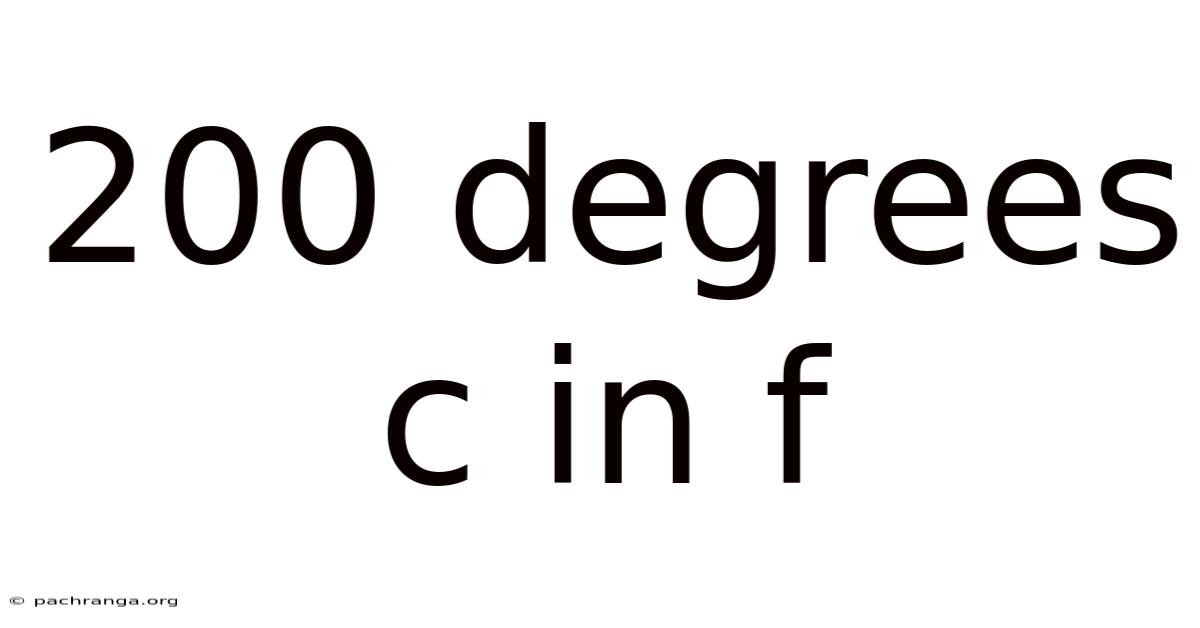 200 Degrees C In F