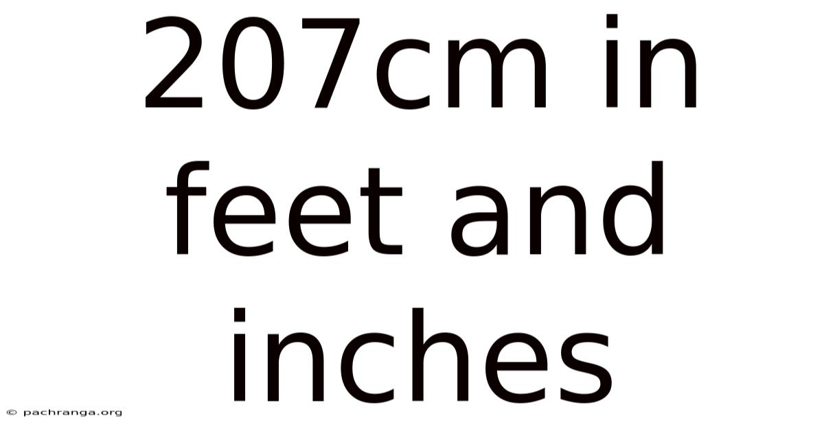 207cm In Feet And Inches