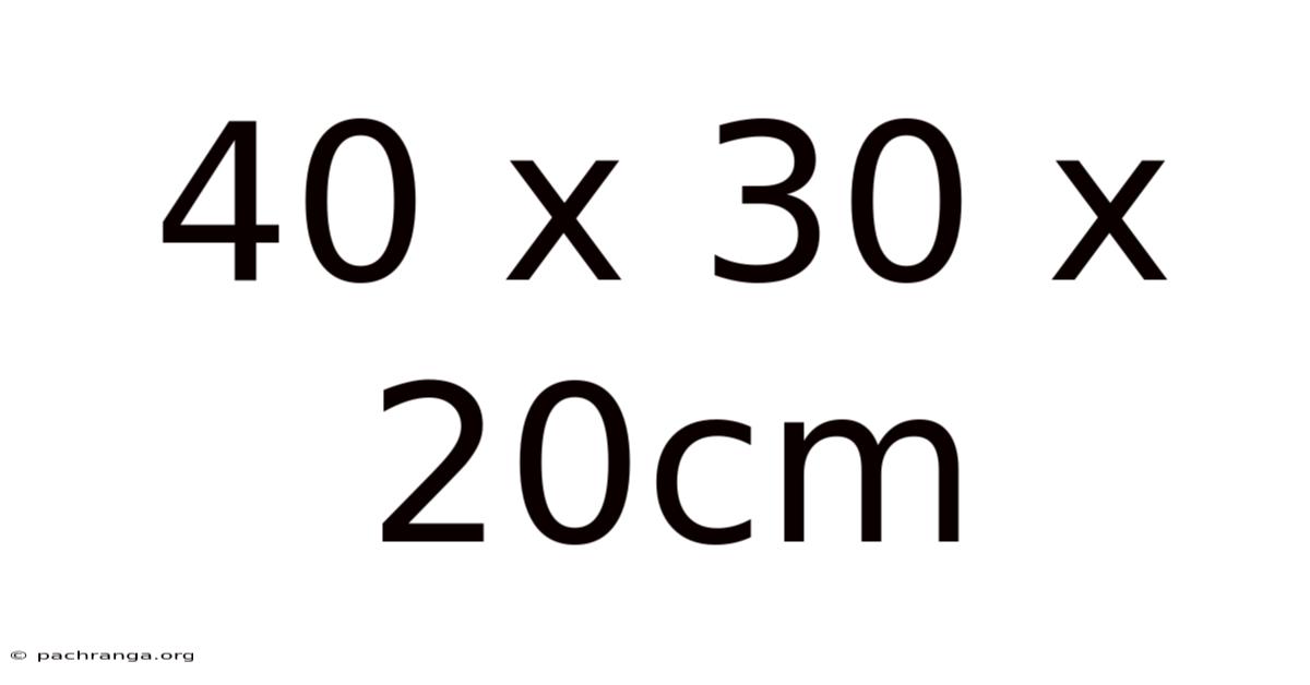 40 X 30 X 20cm