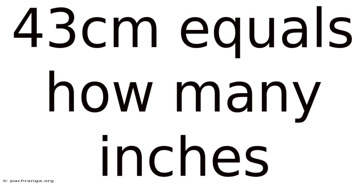 43cm Equals How Many Inches