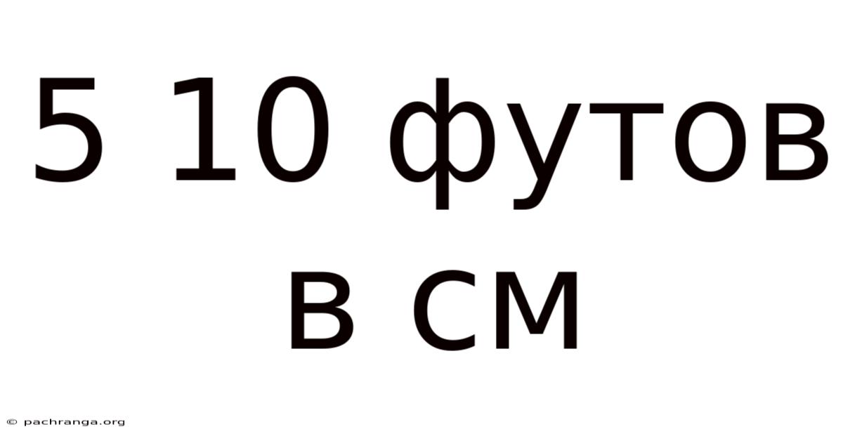 5 10 Футов В См