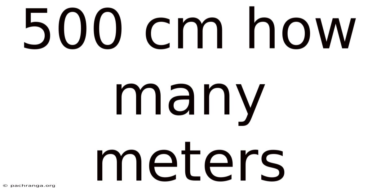 500 Cm How Many Meters