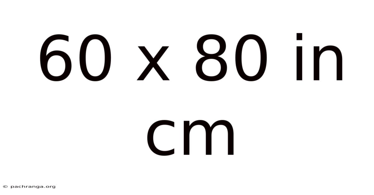 60 X 80 In Cm