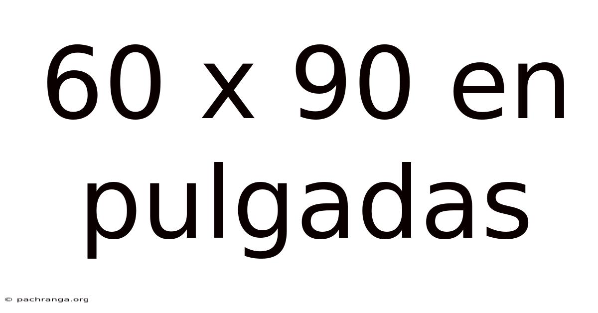 60 X 90 En Pulgadas