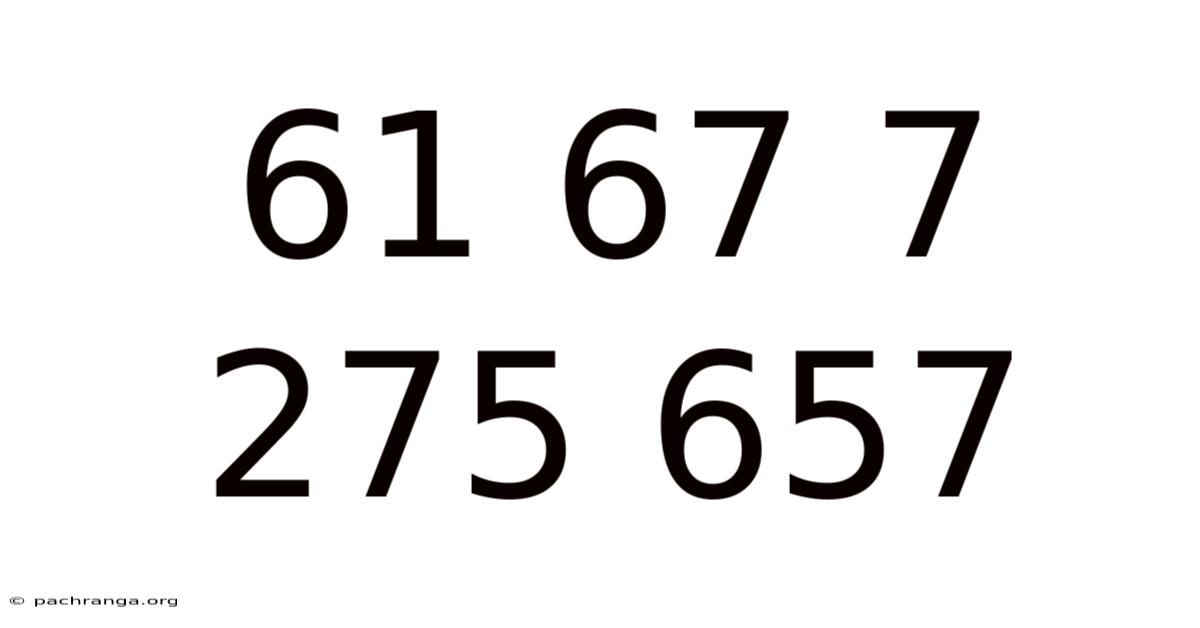 61 67 7 275 657