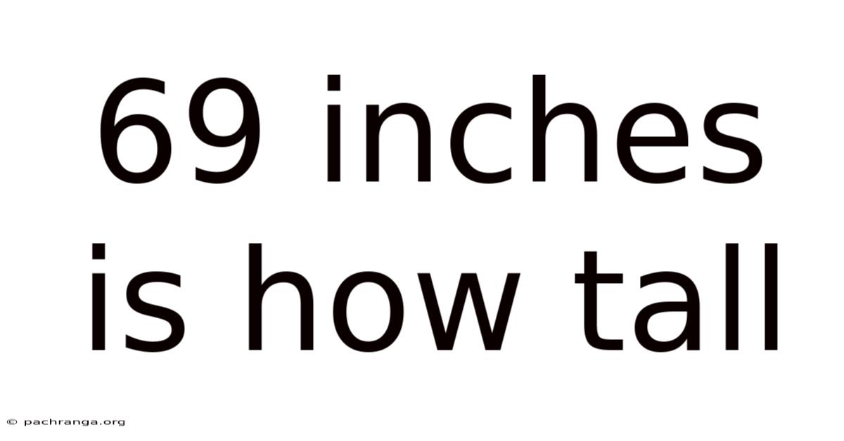 69 Inches Is How Tall