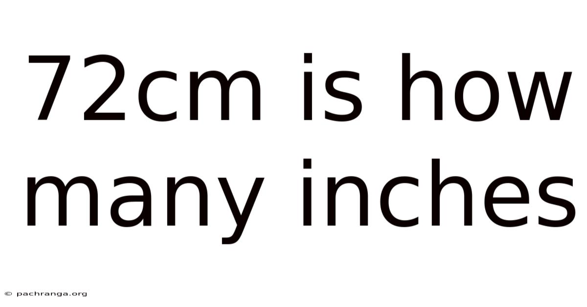 72cm Is How Many Inches