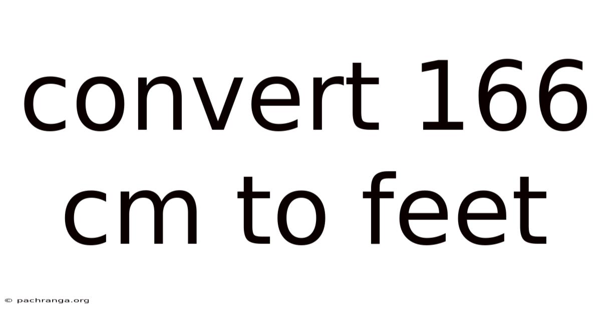 Convert 166 Cm To Feet