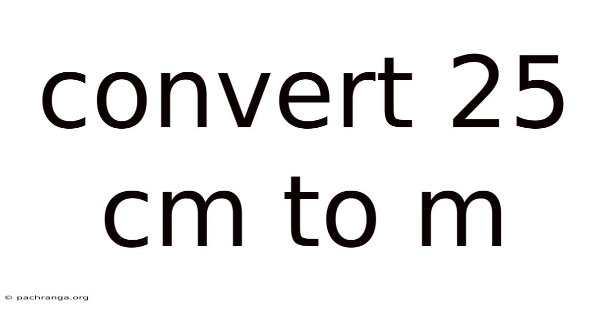 Convert 25 Cm To M