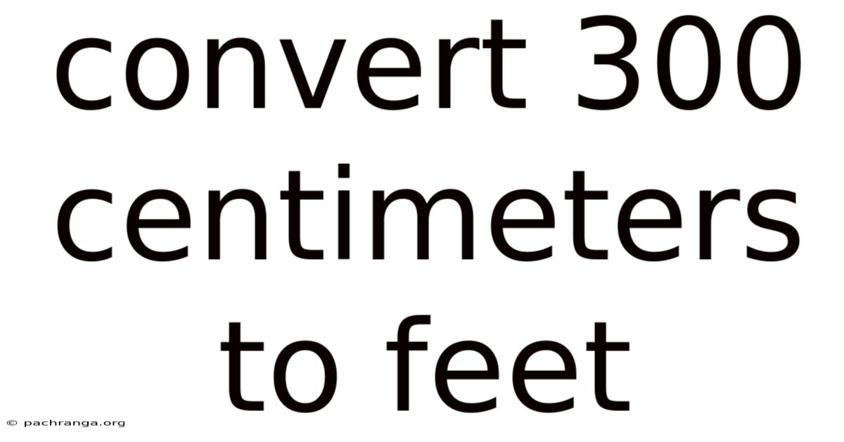 Convert 300 Centimeters To Feet