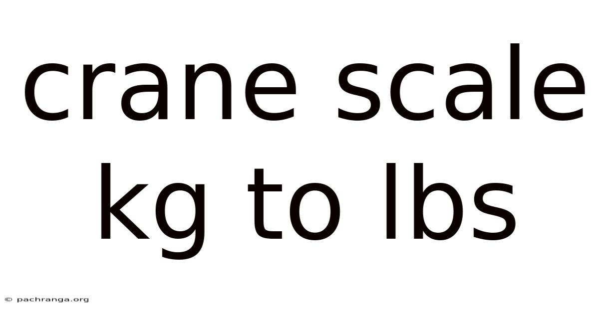 Crane Scale Kg To Lbs