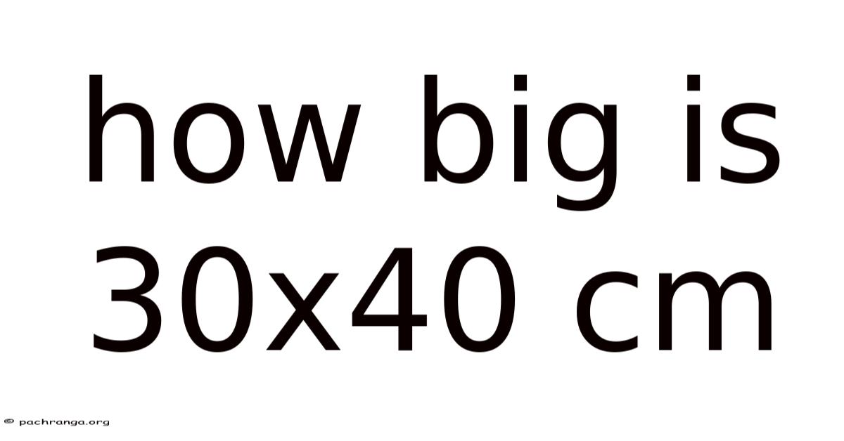 How Big Is 30x40 Cm