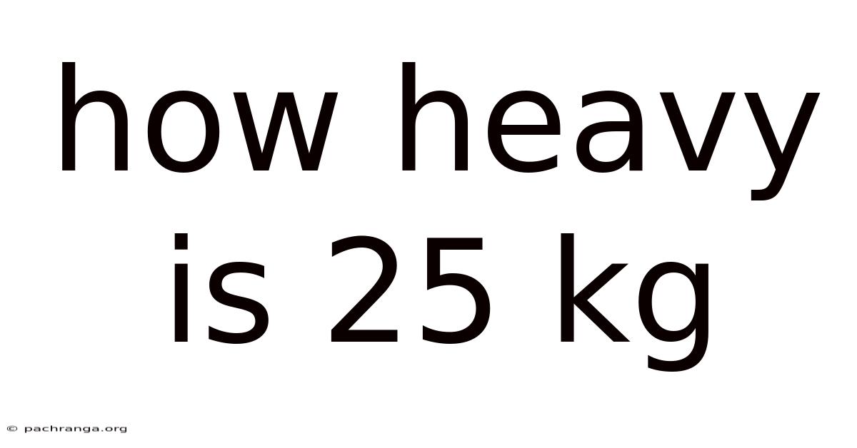 How Heavy Is 25 Kg