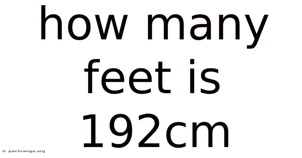 How Many Feet Is 192cm