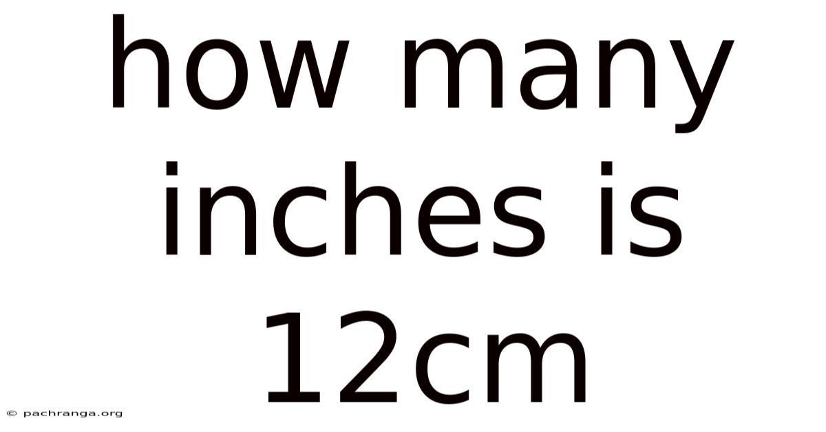 How Many Inches Is 12cm