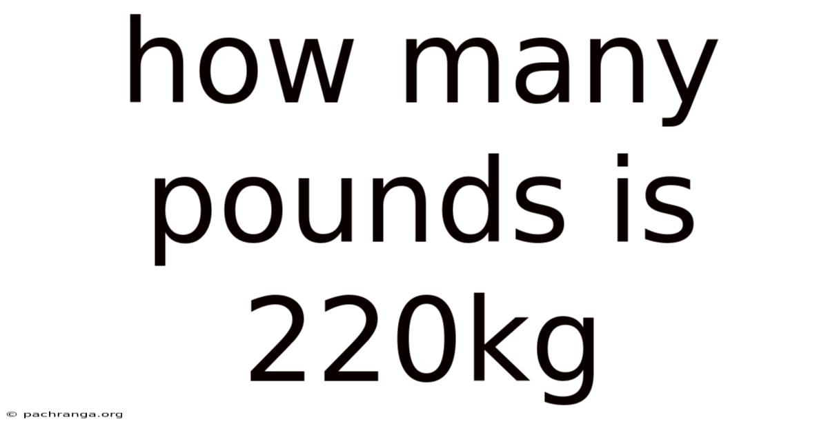 How Many Pounds Is 220kg