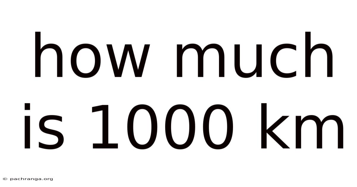 How Much Is 1000 Km