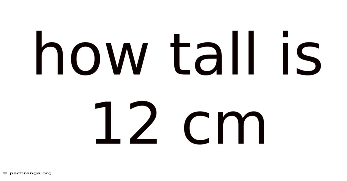 How Tall Is 12 Cm
