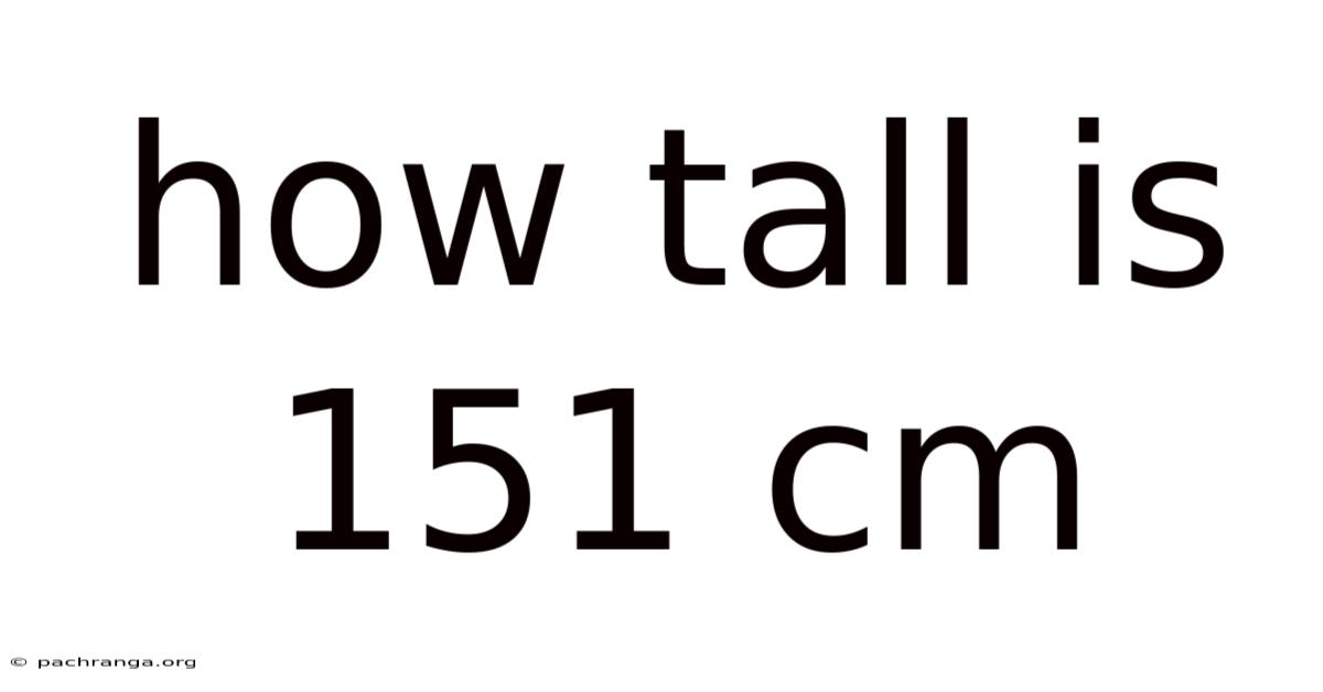 How Tall Is 151 Cm