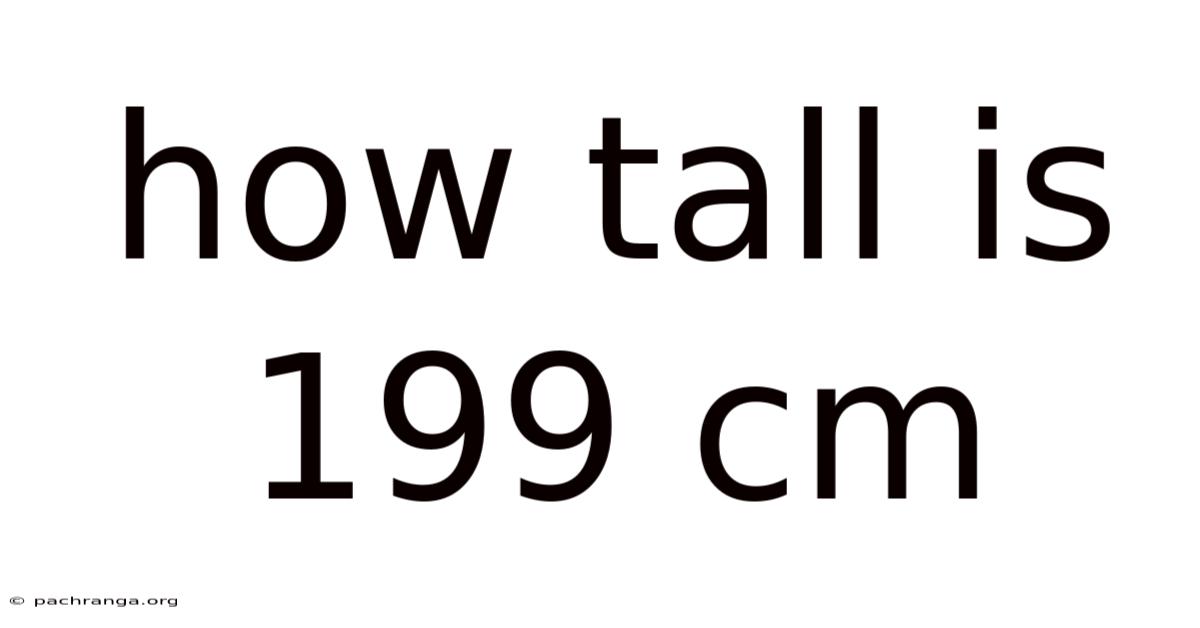 How Tall Is 199 Cm