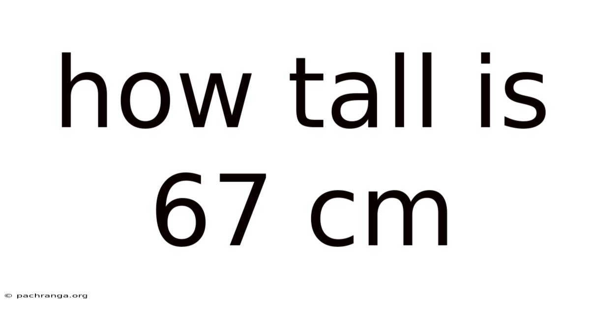 How Tall Is 67 Cm