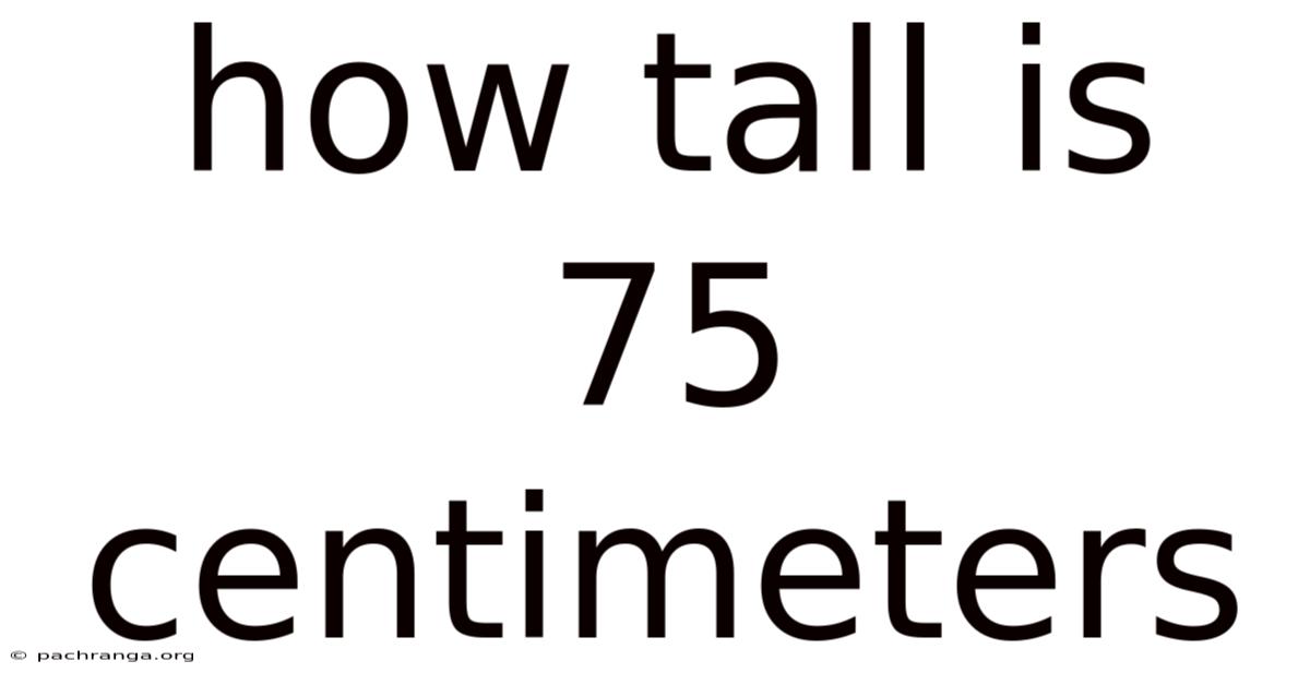 How Tall Is 75 Centimeters