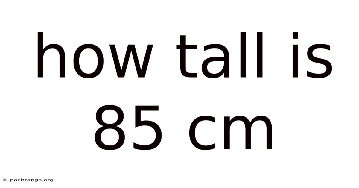 How Tall Is 85 Cm