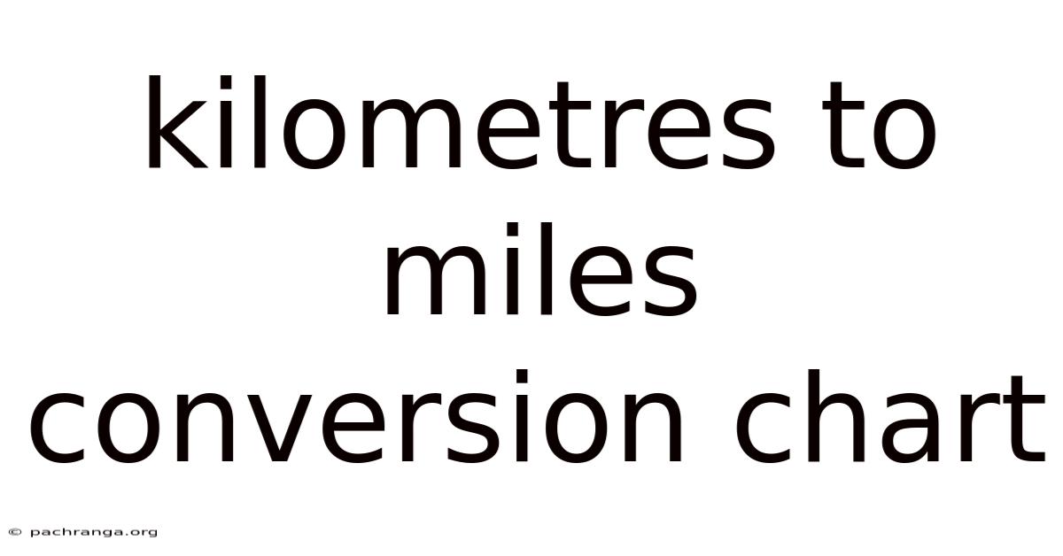 Kilometres To Miles Conversion Chart