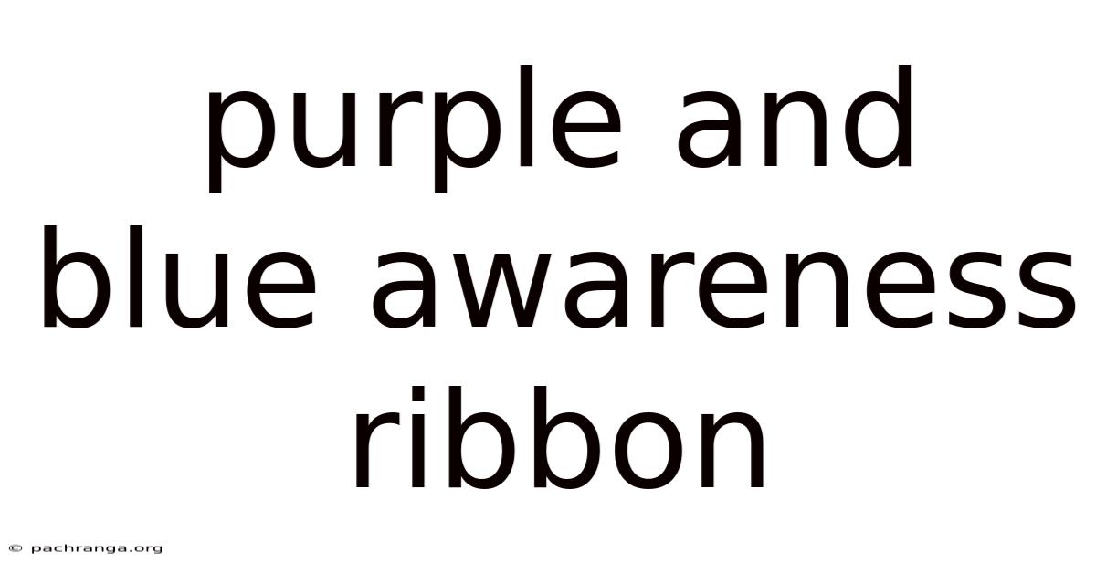 Purple And Blue Awareness Ribbon