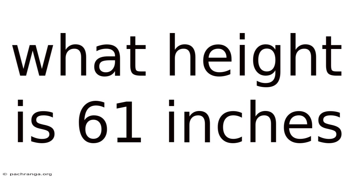 What Height Is 61 Inches