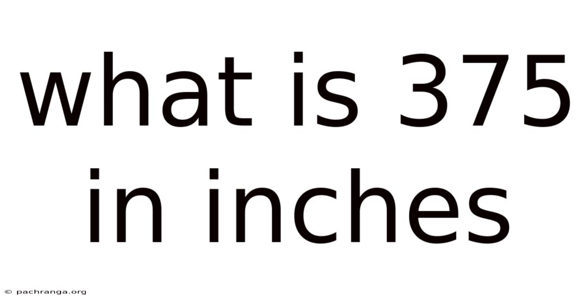 What Is 375 In Inches