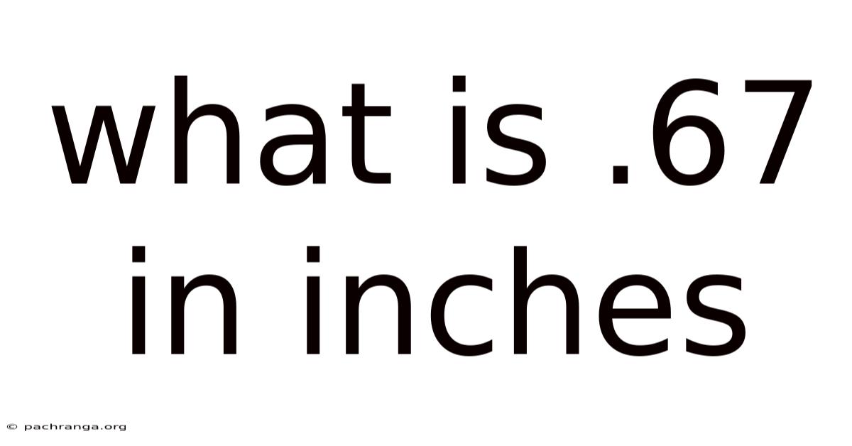 What Is .67 In Inches
